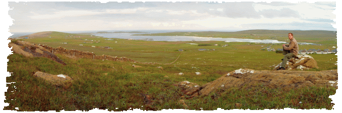 1409. UK. Shetland Islands. Unst. Baltasound panorama 01.08.2015