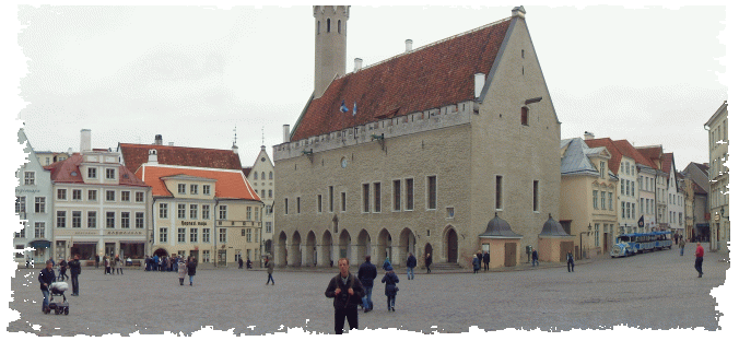 1425. Estonia. Tallinn. Town Hall Square panorama 04.11.2015 b