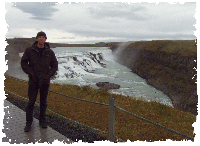1645. Iceland. Southern Region. Gullfoss waterfall panorama 21.09.2018