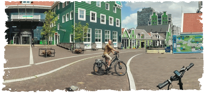 2104. Netherlands. Zaandam. Town Hall Square panorama 16.07.2023 b